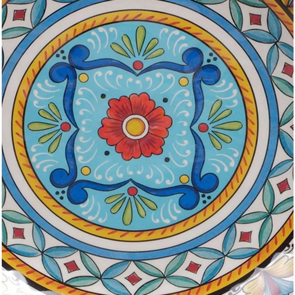 Certified International Portofino 2-Piece Melamine Platter Set, Multicolored Seasonal Patterns