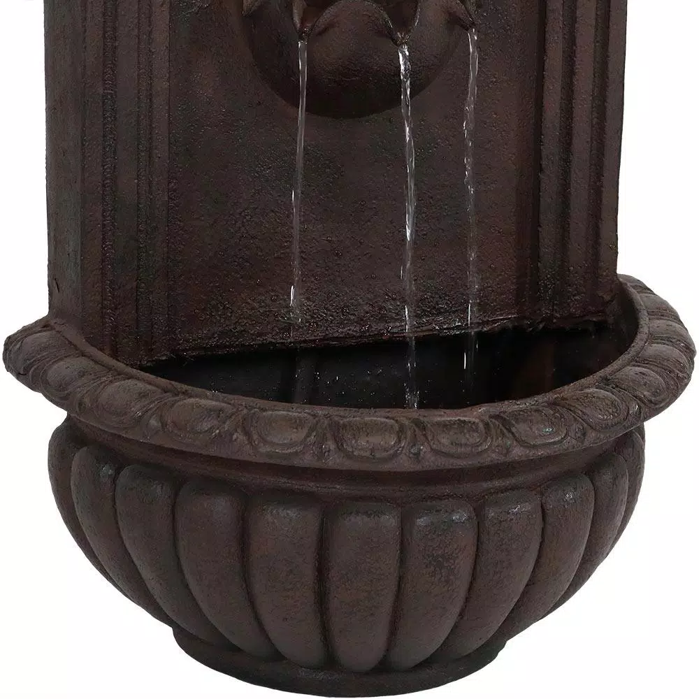 Sunnydaze Decor Florence Iron Electric Outdoor Wall Fountain, Bronze