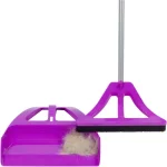 WISP 3-Piece Broom and Dustpan Set with Telescoping Handle and Bristle Seal Technology - Purple thumbnail 4