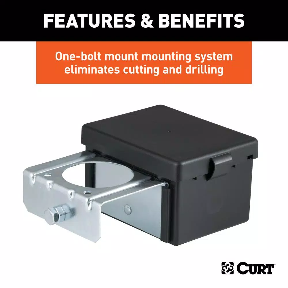 CURT Lockable Breakaway Battery Case with Metal Mounting Bracket