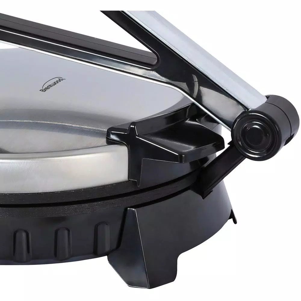 Brentwood Appliances TS-128 10 in. Nonstick Electric Tortilla Maker, Stainless Steel