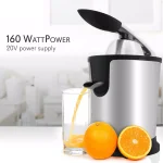 NutriChef Electric Citrus Juicer - Stainless Steel Manual Press Orange Squeezer thumbnail 4