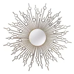 Stratton Home Decor Penelope Round Bronze Metal Accent Mirror, 35 in. W x 34 in. H thumbnail 2