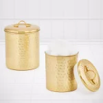 Old Dutch Champagne Hammered Stainless Steel Kitchen Canister Set of 2 thumbnail 3