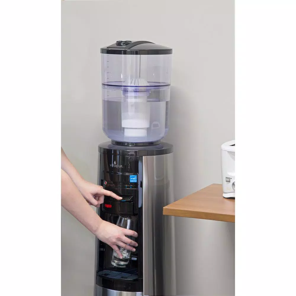 Vitapur Water Filtration System for Top Load Water Coolers and Dispensers - Black