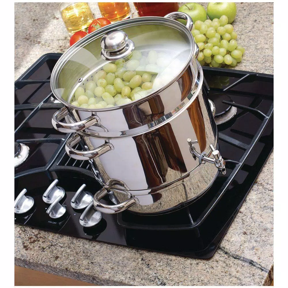 Euro Cuisine Stainless Steel Stove Top Steam Juicer and Steamer Set