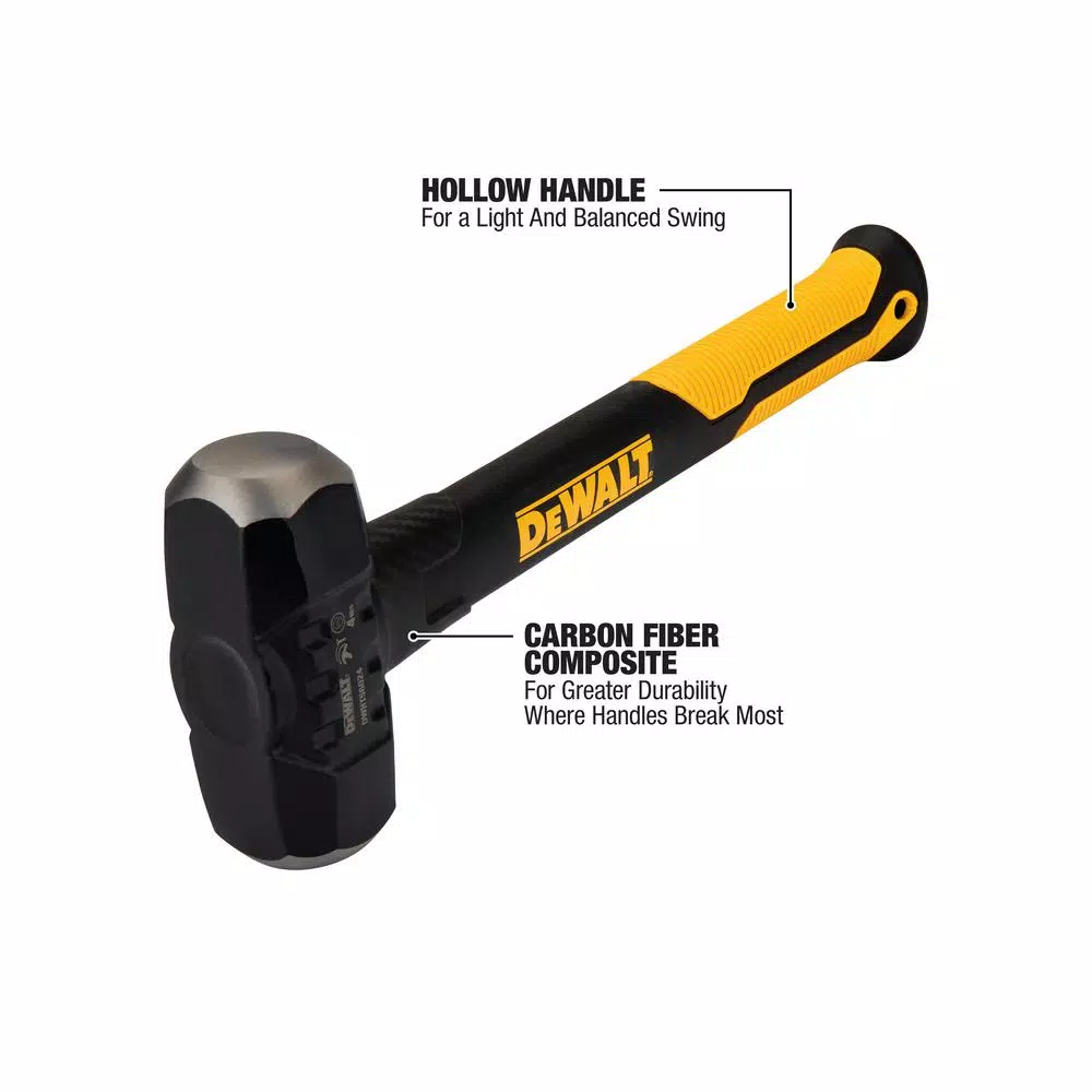DEWALT 4 lb. Exo-Core Drilling Sledge Hammer with 12.2 in. Handle