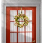 National Tree Company 22 in. Decorated Easter Wreath with Colorful Flowers and Pastel Eggs thumbnail 2
