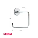 Delta Lyndall 3-Piece Chrome Bath Hardware Set: 24 in. Towel Bar, Towel Ring, and Toilet Paper Holder thumbnail 6