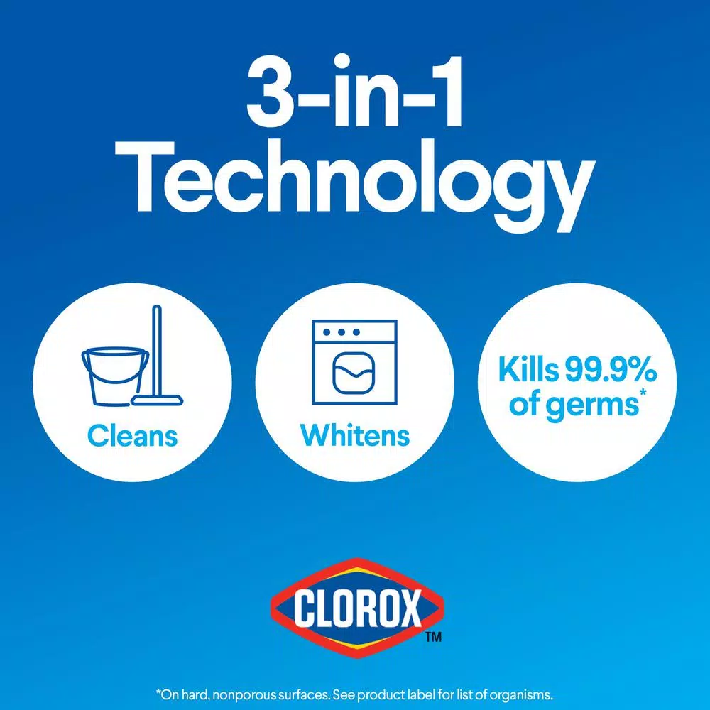 Clorox Disinfecting Bleach with CloroMax Technology, Regular Concentrated Liquid, 121 oz.