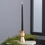 ROOT CANDLES A.I. Root 12 in. Black Dipped Taper Dinner Candles, Beeswax Enriched, Box of 12 thumbnail 1