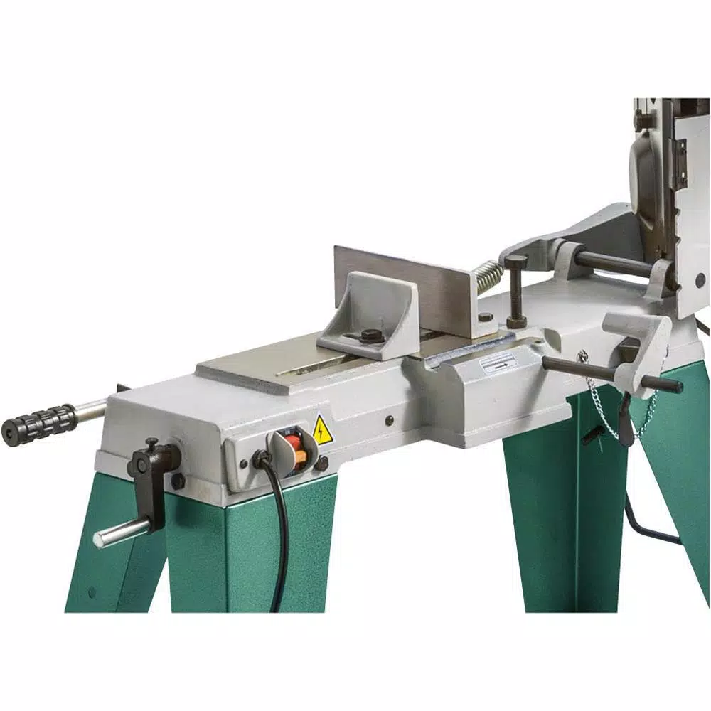 Grizzly Industrial 4-1/2 in. Metal-Cutting Horizontal Bandsaw with Vertical Attachment, 3-Speed, 3/4 HP, 110V