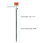 AdirPro 8.5 ft. Carbon Fiber Prism Pole with Fixed Adapter and Dual Graduations thumbnail 6