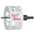 Milwaukee 3 in. Hole Dozer Bi-Metal Hole Saw with 3/8 in. Arbor & Pilot Bit thumbnail 1