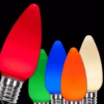 Wintergreen Lighting OptiCore C9 LED Multi-Color Smooth Opaque Christmas Light Bulbs, 25-Pack thumbnail 1