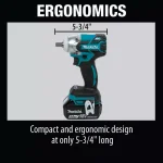 Makita 18V LXT Brushless 1/2 in. 3-Speed Impact Wrench Kit with Bonus LED Flashlight thumbnail 7