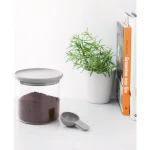 BergHOFF Leo 5 in. x 5 in. Gray Glass Food Container with Measuring Spoon thumbnail 5