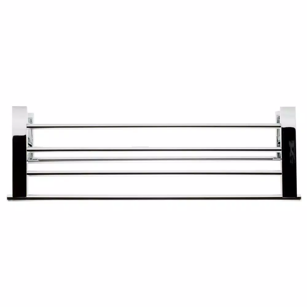 ALFI BRAND 25.88 in. Modern Wall Mount Towel Rack with Shelf, Polished Chrome