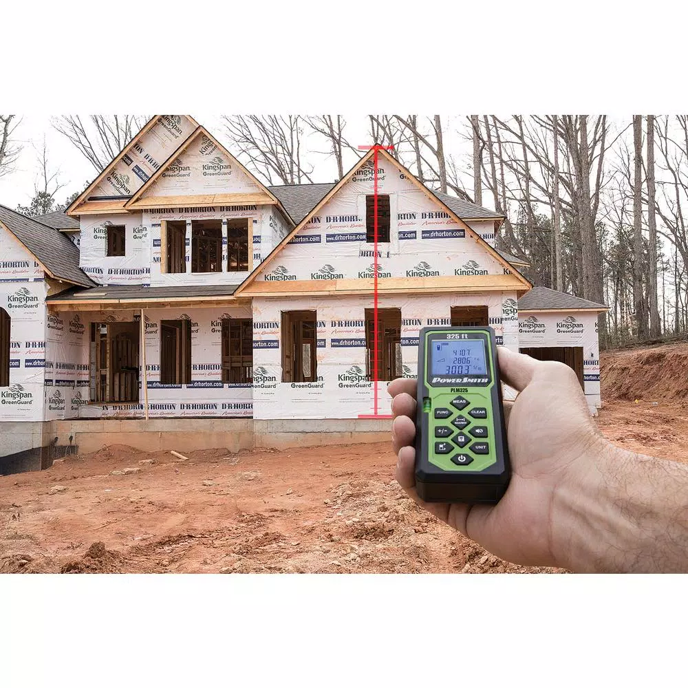 PowerSmith 325 ft. Weatherproof Digital Laser Distance Measure, 1/16 in. Accuracy