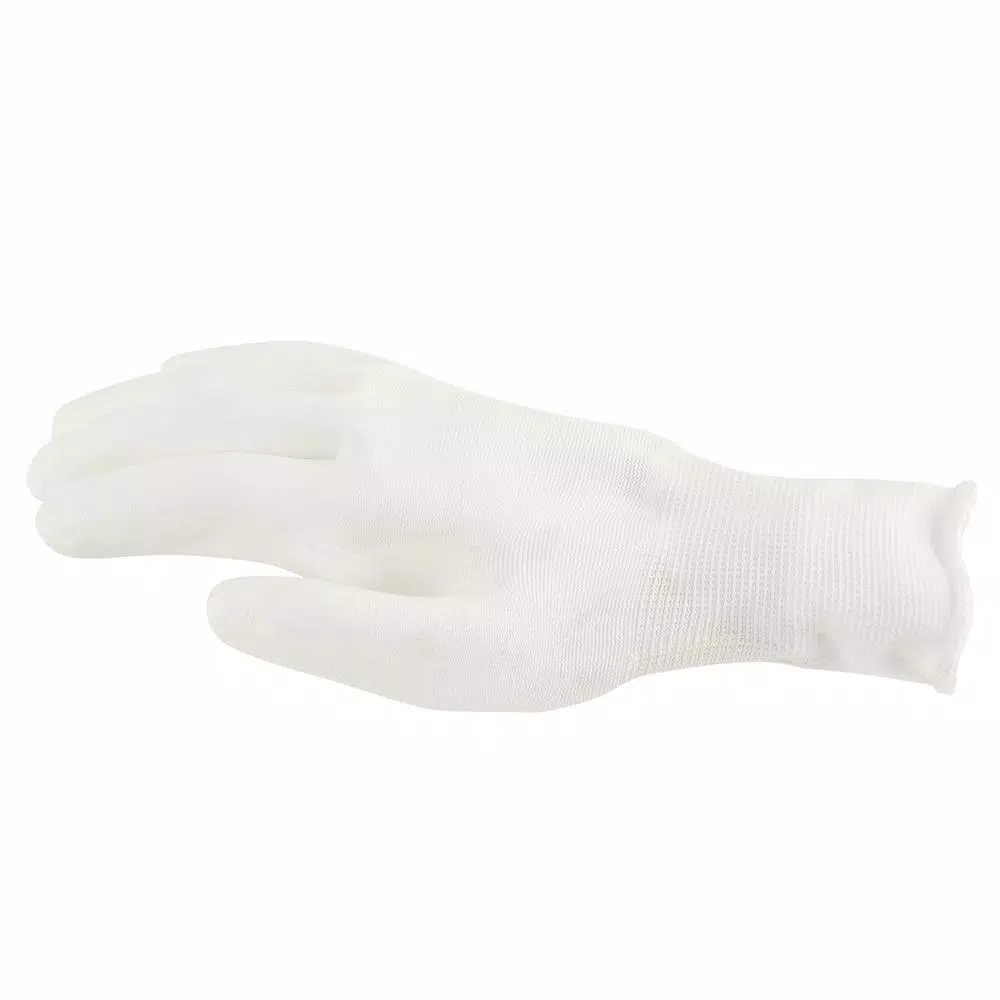 Everbilt Full Polyurethane Dipped Painter's Gloves, White, Large