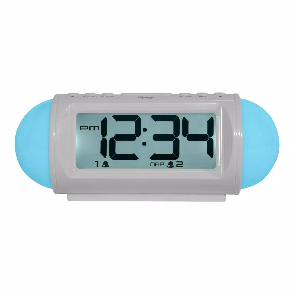 Equity by La Crosse 7.25 in. LED Mood Light Alarm Clock with Nature Sounds & MP3 Aux-Input