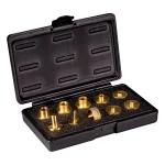 POWERTEC 11-Piece Brass Router Guide Bushing Set with Centering Bits and Lock Nuts thumbnail 1