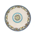 Euro Ceramica Zanzibar Bohemian Earthenware Serving Bowl, Multicolor, 120oz thumbnail 1