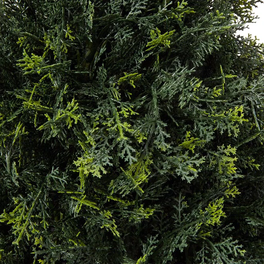Pure Garden 37 in. Artificial Cypress Tower Style Topiary with Pot