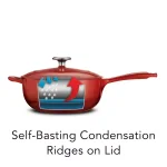 Tramontina Gourmet 3 Qt. Enameled Cast Iron Saucier with Lid, Gradated Red thumbnail 7