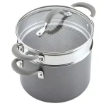 Circulon Elementum 5 Qt. Hard-Anodized Nonstick Multipot with Steamer Insert, Oyster Gray thumbnail 5