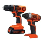 BLACK+DECKER 20V MAX Lithium-Ion Cordless Drill/Driver and Impact Driver 2-Tool Combo Kit thumbnail 1