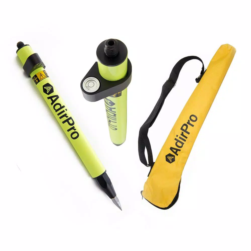 AdirPro 2 m Aluminum GPS/GNSS Rover Telescoping Pole, 2-Piece Green