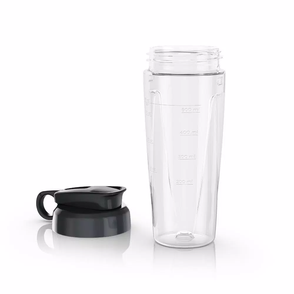BLACK+DECKER Replacement 18 oz. Tritan Personal Blender Jar with Travel Lid, Black