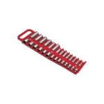 Lisle 3/8 in. Drive Red Magnetic Socket Holder for 28 Sockets thumbnail 2