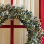 Home Accents Holiday 30in. Sparkling Amelia Pine Pre-lit LED Artificial Christmas Wreath with 50 Warm White Micro-Dot Lights thumbnail 5