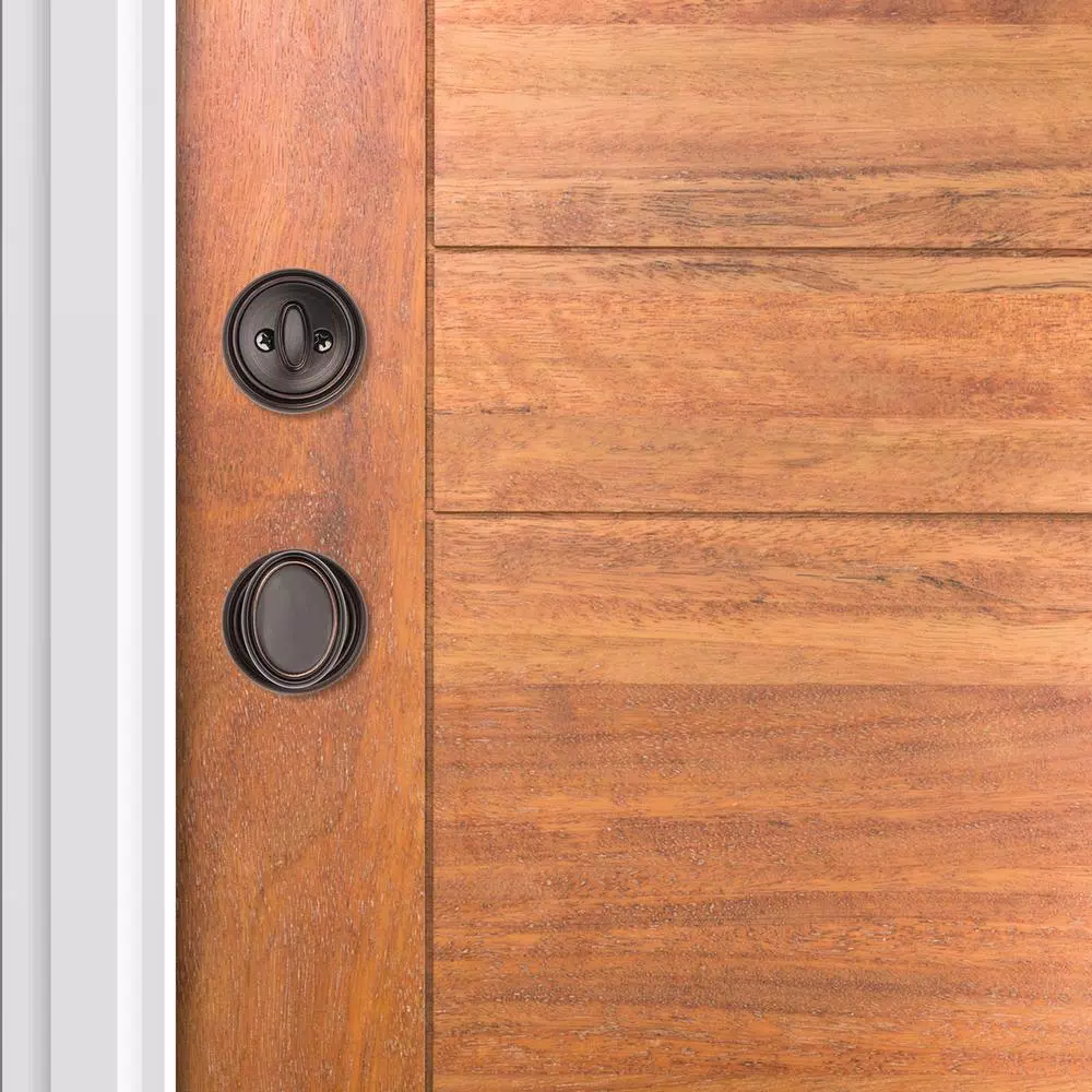 Baldwin Prestige Bighorn Single Cylinder Venetian Bronze Handleset with Carnaby Knob and SmartKey Security