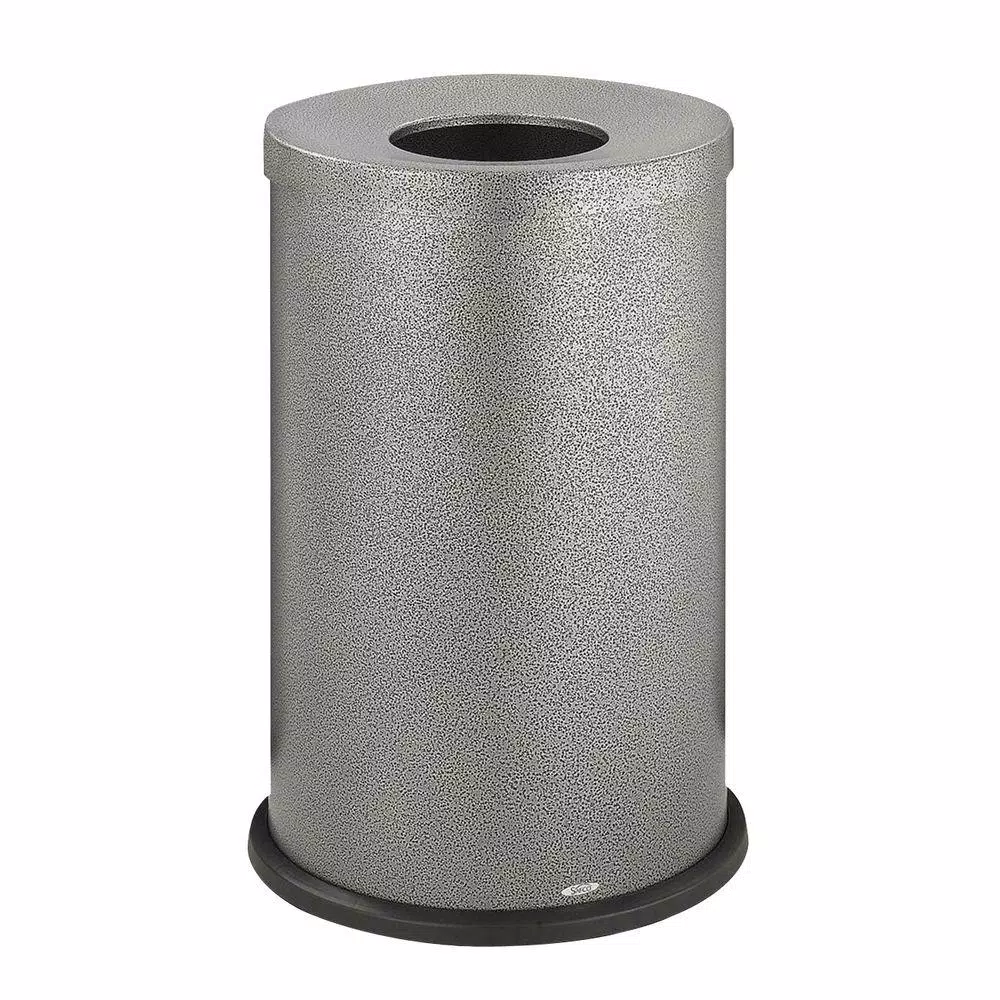 Safco 35 Gal. Open Top Metal Trash Can, Fire-Safe & Puncture-Resistant