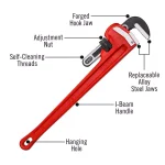 RIDGID 24 in. Heavy-Duty Straight Pipe Wrench, 3 in. Capacity thumbnail 3