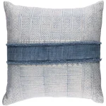 Artistic Weavers Culpeper Navy Blue Solid 100% Cotton 30 in. x 30 in. Square Throw Pillow thumbnail 1