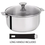 Cristel Tulipe 3-qt Stainless Steel Sauce Pan with Glass Lid and Removable Handle System thumbnail 2