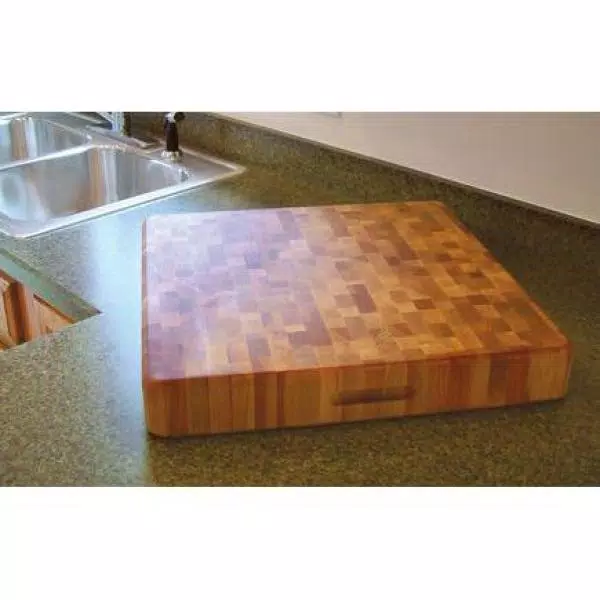 Catskill Craftsmen Super Slab End-Grain Yellow Birch Hardwood Cutting Board, 20 x 20 x 3 in.