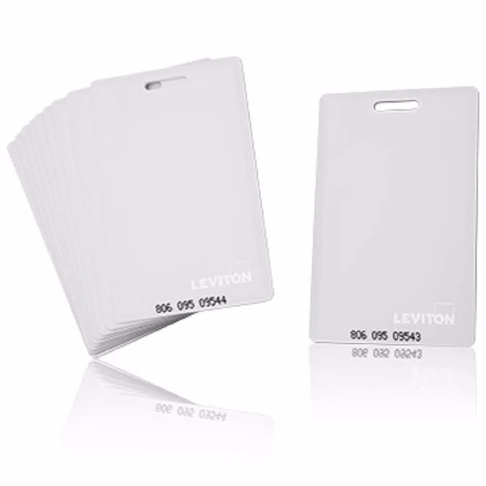 Leviton 125 KHz High Security Proximity Access Control Cards, 1.7mm Thin, 10-Pack