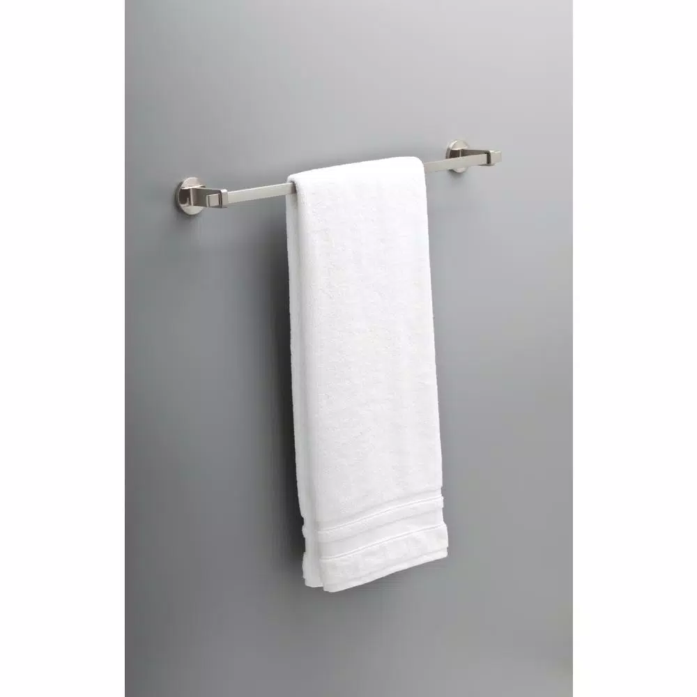Delta Mandolin 24 in. Single Towel Bar in SpotShield Brushed Nickel