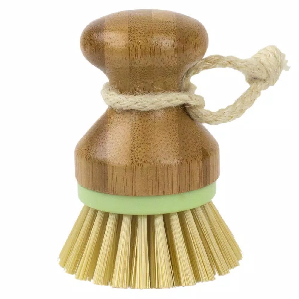 Home Basics Bliss Collection Bamboo Dishwashing Brush with Nylon Bristles