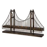 IMAX Rustic Suspension Bridge Wrought Iron Tea Light Candle Holder - Holds 9 Votives thumbnail 1
