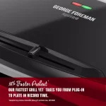 George Foreman Rapid Grill 80 sq. in. Electric Indoor Grill and Panini Press, Black thumbnail 5