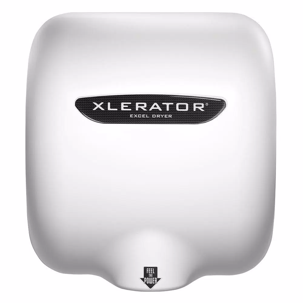 XLERATOR Excel Dryer XLERATOR High Speed Electric Hand Dryer, White Epoxy Zinc, 110-120V