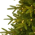 Nearly Natural 6.5 ft. Pre-Lit Colorado Mountain Fir Artificial Christmas Tree with 400 LED Lights thumbnail 3