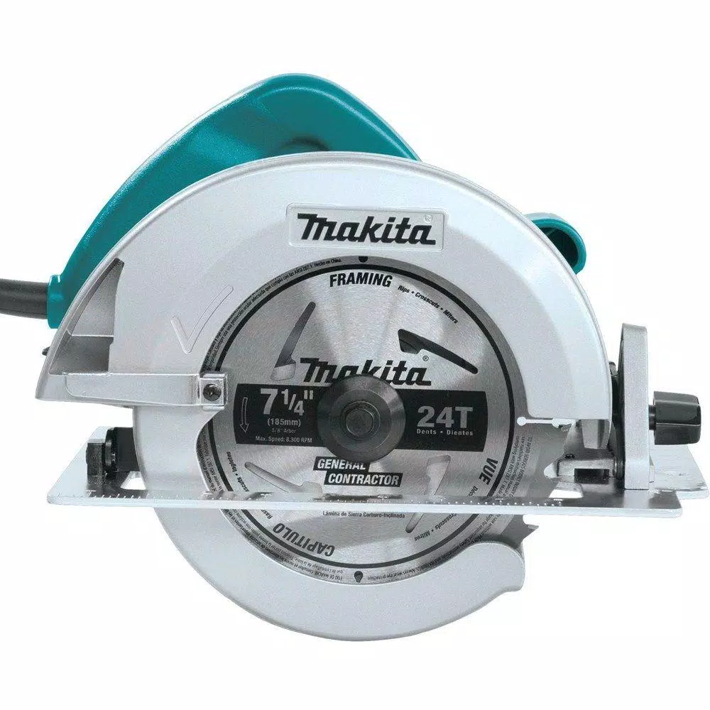 Makita 7-1/4 in. 15 Amp Corded Circular Saw with 24T Carbide Blade and LED Lights