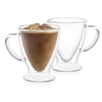 JoyJolt Declan 10 oz. Double Wall Insulated Borosilicate Glass Coffee Mugs (Set of 4) thumbnail 2